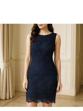 ralph lauren navy lace dress Lauren Ralph Lauren Women's Tiered Lace Sheath Dress (0, Lighthouse Navy) at Amazon Women's Clothing store